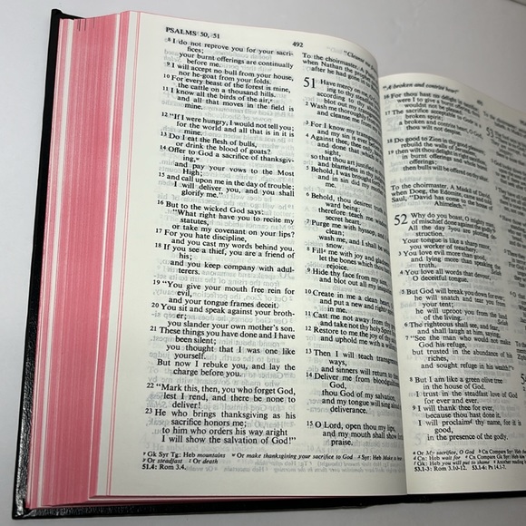 Holy Bible Revised Standard Version 1980 Inscription Inside Revised King James - Picture 8 of 15